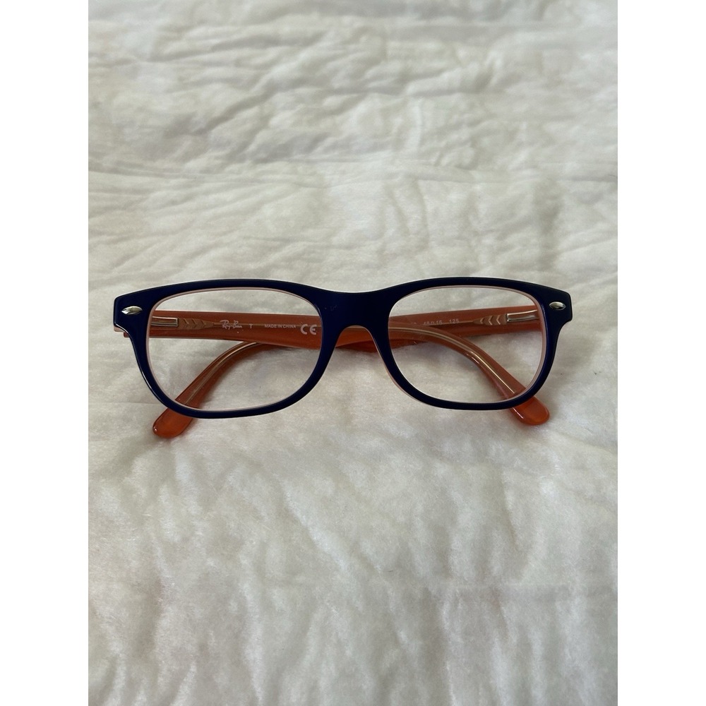 Ray Ban Kids Eyeglasses RB 1555 3762 46-16-125 Plastic Blue Orange - Frames Only